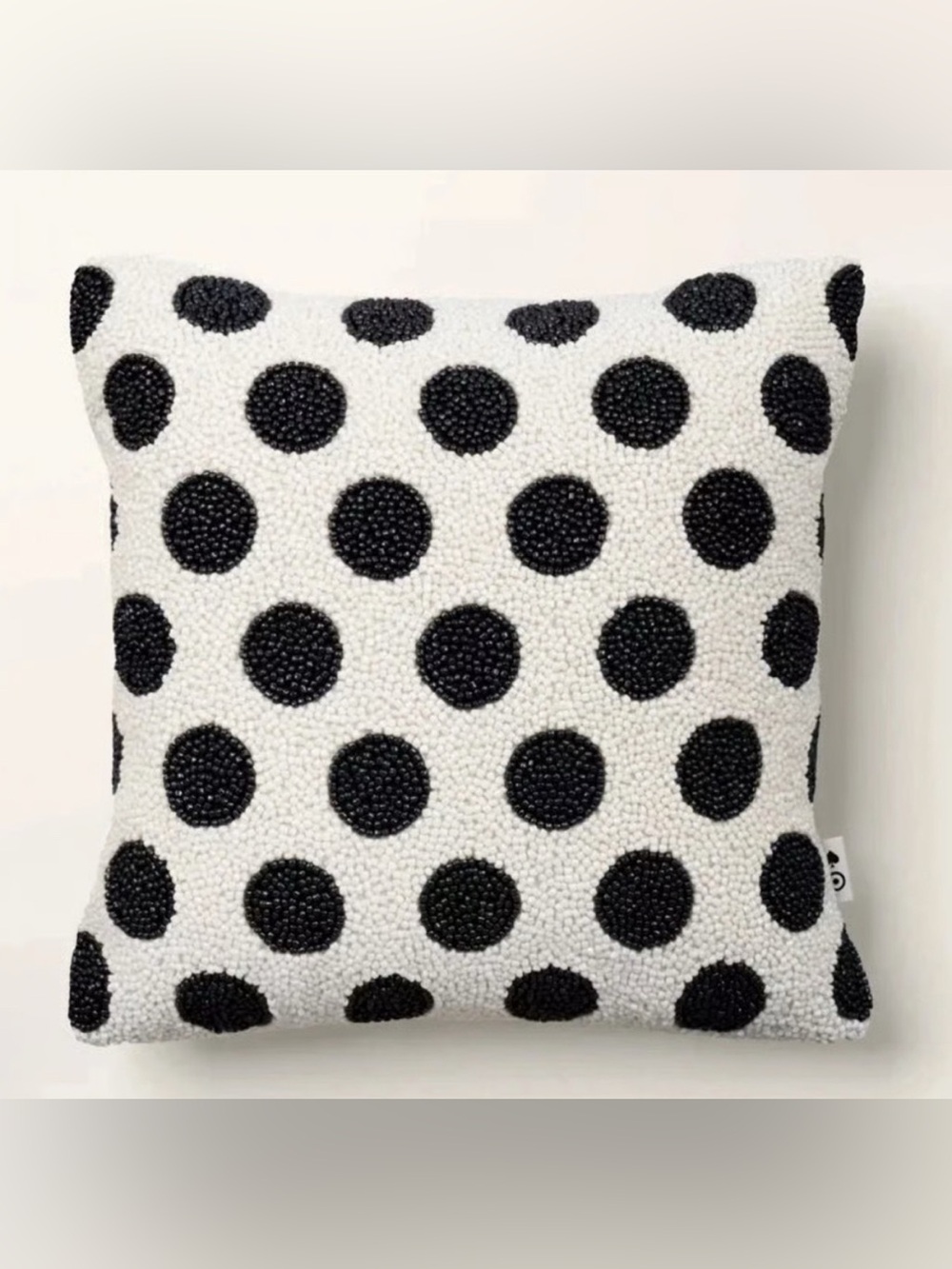 KATE SPADE beaded polka dot square accent pillow -12x12